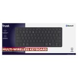 Trust Nado II Bluetooth-toetsenbord Zwart, US lay-out, Scissor switches, Bluetooth