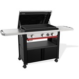 Weber SLATE GPD Premium Stand-up Griddle 76 cm bakplaat gasbarbecue Zwart, 3 branders | opklapbare zijtafels | kastruimte | 260 °C en hoger