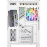 XYZ PC Gear Qubex midi tower behuizing Wit | 2x USB-A | 1x USB-C | Tempered Glass