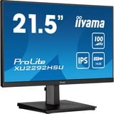 iiyama ProLite XU2292HSU-B6 21.5" monitor Zwart, 100Hz, HDMI, DisplayPort, USB, Audio, AMD FreeSync