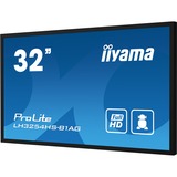 iiyama Prolite LH3254HS-B1AG 31.5" Public Display Zwart, VGA, HDMI, DisplayPort, Audio, Android