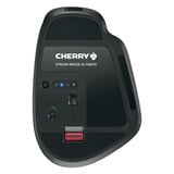 CHERRY STREAM DESKTOP ULTIMATE draadloze desktopset Zwart, US lay-out (QWERTY), Cherry SX-Schaartechnologie, 100%, 4000 dpi, White leds, ABS, 2.4 GHz / Bluetooth / USB
