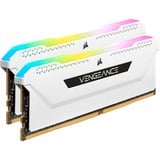 Corsair 16 GB DDR4-3200 Kit werkgeheugen Wit, CMH16GX4M2E3200C16W, Vengeance RGB PRO SL, XMP 2.0