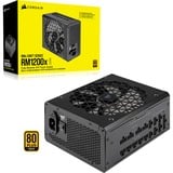 Corsair RM1200x SHIFT, 1200W voeding  Zwart, 8x PCIe, 1x 12VHPWR, Kabelmanagement