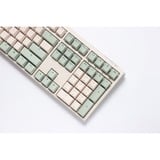 Ducky One 3 Matcha, toetsenbord Crème/groen, US lay-out, Cherry MX Brown, PBT Double Shot, hot swap