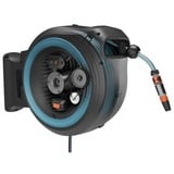 GARDENA 40 m Wand-slangenbox Powerroll XXL slanghaspel Grijs/turquoise, 40 meter, Accu en oplader niet inbegrepen, POWER FOR ALL ALLIANCE, 