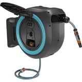 GARDENA 40 m Wand-slangenbox Powerroll XXL slanghaspel Grijs/turquoise, 40 meter, Accu en oplader niet inbegrepen, POWER FOR ALL ALLIANCE, 