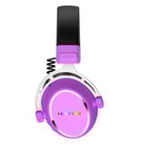 Hator Hypergang 3 Wireless - Cyber-Violet over-ear gaming headset Paars, RGB, 2.4GHz / Bluetooth / USB
