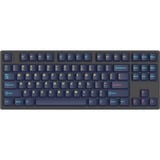 HelloGanss HS87T GC17, toetsenbord Zwart/donkerblauw, US lay-out, Cherry MX Red, TKL, RGB leds, PBT Doubleshot keycaps, hot swap, 2,4 GHz / Bluetooth / USB-C