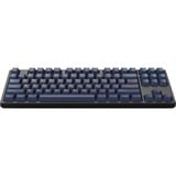 HelloGanss HS87T GC17, toetsenbord Zwart/donkerblauw, US lay-out, Cherry MX Red, TKL, RGB leds, PBT Doubleshot keycaps, hot swap, 2,4 GHz / Bluetooth / USB-C