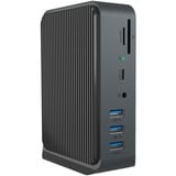 ICY BOX IB-DK2261AC dockingstation Antraciet, USB-A, USB-C, HDMI, SD, MicroSD