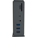 ICY BOX IB-DK2261AC dockingstation Antraciet, USB-A, USB-C, HDMI, SD, MicroSD