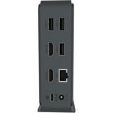 ICY BOX IB-DK2261AC dockingstation Antraciet, USB-A, USB-C, HDMI, SD, MicroSD