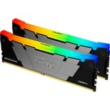 Kingston FURY 64 GB DDR4-3200 Kit werkgeheugen Zwart, KF432C16RB2AK2/64, Renegade RGB, XMP