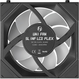 Lian Li UNI FAN SL-INF LCD FLEX RGB case fan Zwart, 120 x 124 x 28 mm, PWM