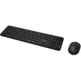 Qware Eastbourne draadloze combo, desktopset Zwart, EU lay-out (QWERTY), Membraan, 800 - 1600 DPI, 2,4 GHz USB | Bluetooth