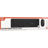 Qware Eastbourne draadloze combo, desktopset Zwart, EU lay-out (QWERTY), Membraan, 800 - 1600 DPI, 2,4 GHz USB | Bluetooth