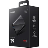 SAMSUNG Portable T9 2 TB externe SSD Zwart, MU-PG2T0B/EU, USB-C 3.2 (20 Gbit/s)