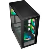 Sharkoon Rebel C60 RGB midi tower behuizing Zwart | 2x USB-A | 1x USB-C | RGB | Tempered Glass