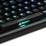 Sharkoon SKILLER SGK30 Blue, gaming toetsenbord Zwart, US lay-out, Huano Blue, RGB leds