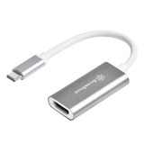 SilverStone USB-C 3.1 naar HDMI adapter Zilver/wit