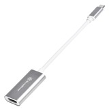 SilverStone USB-C 3.1 naar HDMI adapter Zilver/wit