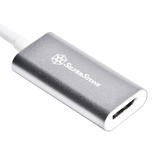 SilverStone USB-C 3.1 naar HDMI adapter Zilver/wit