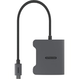 Sitecom USB-C naar dual HDMI adapter Grijs