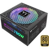 Thermaltake Toughpower GF2 ARGB 750W voeding Zwart, 4x PCIe, Kabel-Management, RGB led