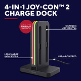 Trust GXT 1256 Laaddock voor Joy-Con 2 oplader Zwart, 4x USB-C, Nintendo Switch 2