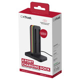 Trust GXT 1256 Laaddock voor Joy-Con 2 oplader Zwart, 4x USB-C, Nintendo Switch 2