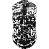 WLMouse Beast X Medium V2 Wireless Gaming Mouse - Graffiti Wit (mat)/zwart, 50 - 50.000 dpi, 8K, 2.4GHz / USB-C