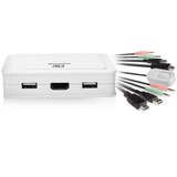 ACT Connectivity HDMI 4K KVM switch met vaste kabels kvm-switch Wit