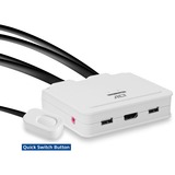 ACT Connectivity HDMI 4K KVM switch met vaste kabels kvm-switch Wit