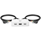ACT Connectivity HDMI 4K KVM switch met vaste kabels kvm-switch Wit