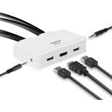 ACT Connectivity HDMI 4K KVM switch met vaste kabels kvm-switch Wit