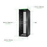 APC NetShelter SX Gen 2 AR3357B2, 48U server rack Zwart/groen, 75(b) x 225,8(h) x 120(d) cm, met zijkanten