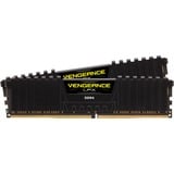 Corsair 32 GB DDR4-3600 Kit werkgeheugen Zwart, CMK32GX4M2D3600C18, Vengeance LPX, XMP