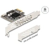 DeLOCK PCI Express x1 kaart > interne USB 5 Gbps Type-E + 19-pin USB-pin header usb-controller 