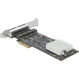 DeLOCK PCI Express x4 naar 4 x RJ45 2,5 GbE netwerkadapter 