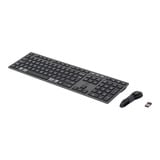 HP 720 Multi-Device Rechargeable Wireless Keyboard, toetsenbord Zwart, EU lay-out (QWERTY), 2.4 GHz / Bluetooth