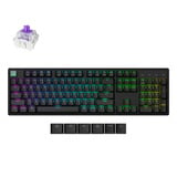 Keychron K10 HE-J1 RGB mechanisch toetsenbord Zwart, US lay-out (QWERTY), Gateron Double-Rail Magnetic Nebula, 100%, RGB leds, Cherry Double-shot PBT, hot swap, USB-C | 2.4 GHz | Bluetooth 5.1