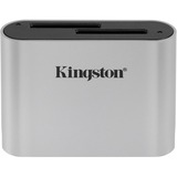 Kingston Workflow SD reader kaartlezer Hoogglans grijs, USB-C 3.2 (5 Gbit/s)