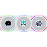 Lian Li UNI FAN TL LCD FLEX Reverse 120 Wireless RGB case fans Wit, 3 stuks, 124 x 120 x 28 mm, PWM, 3 stuks