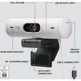 Logitech Brio 500 Full HD Webcam Wit/zwart, 1080p/30fps, 720p/60fps