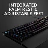Logitech G213 Prodigy Gaming Keyboard Zwart, US-International, Mech dome, RGB leds