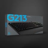 Logitech G213 Prodigy Gaming Keyboard Zwart, US-International, Mech dome, RGB leds