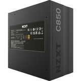 NZXT C850 Gold, 850 Watt voeding  Zwart, 6x PCIe, Kabel-Management