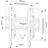 Neomounts Select WL30S-850BL12 vlakke wandsteun bevestiging Zwart