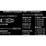 Wera Kraftform Kompakt VDE 17 Universal 1, 17‑delig schroevendraaier Rood/geel